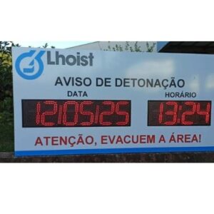 Painel de aviso com sirene